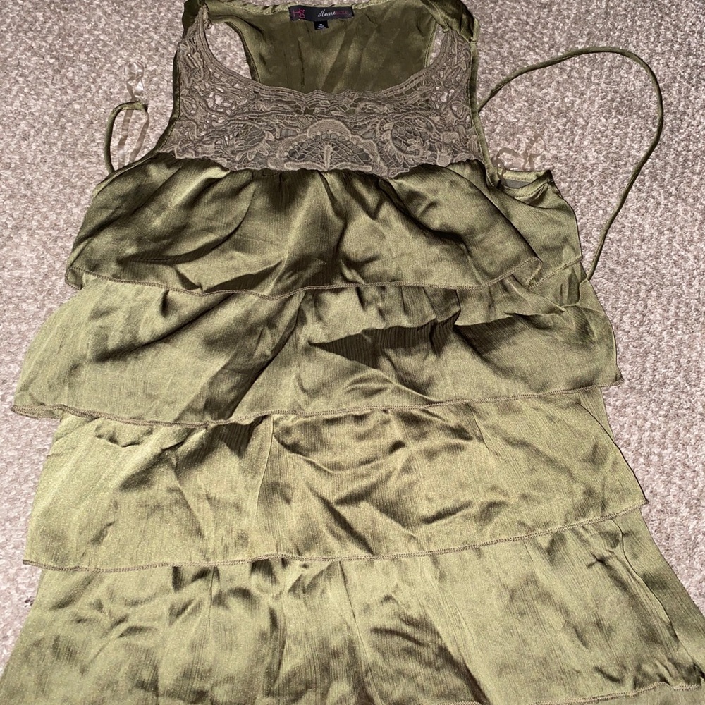 Cute ruffled dressy tank top